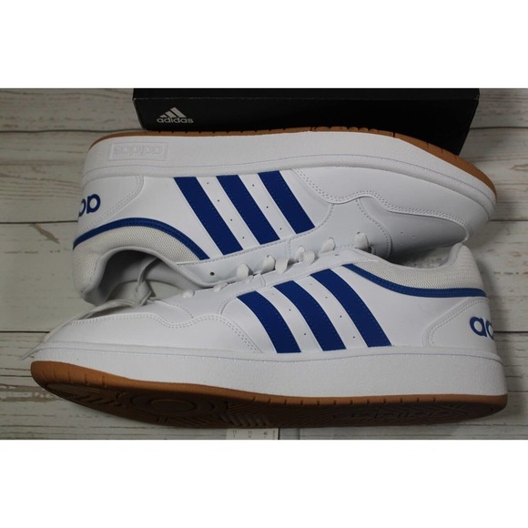 adidas Hoops 3.0 White Blue Gum Men Casual Lifestyle Shoes GY5435 Size 11.5 - Picture 11 of 12